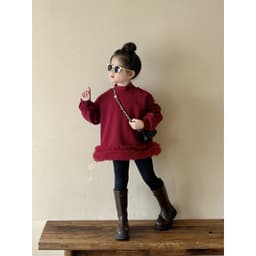 Set Áo Nỉ Dài Bé Gái Phối Lưới & Quần Legging | Bộ Sưu Tập Thu Đông Thời Trang Quảng Châu Cho Bé Gái 4