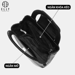[Tặng hộp 20.10] Túi xách nữ thời trang ELLY EL327 đeo chéo đeo vai xách tay da tổng hợp cao cấp chính hãng 6