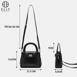 [Tặng hộp 20.10] Túi xách nữ thời trang ELLY EL327 đeo chéo đeo vai xách tay da tổng hợp cao cấp chính hãng 4