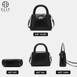 [Tặng hộp 20.10] Túi xách nữ thời trang ELLY EL327 đeo chéo đeo vai xách tay da tổng hợp cao cấp chính hãng 5