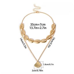 Vòng Cổ Nữ Vintage Mặt Vỏ Sò Vàng Gold - Quà Tặng Vibe Ocean Charm, Dây Chuyền Cá Tính, Phong Cách Hàn Quốc 8