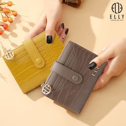 [Tặng hộp 20.10] Ví da nữ ELLY EVH108 ví cầm tay da tổng hợp cao cấp nhiều ngăn thời trang thanh lịch 2