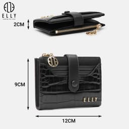 [Tặng hộp 20.10] Ví da nữ ELLY EVH108 ví cầm tay da tổng hợp cao cấp nhiều ngăn thời trang thanh lịch 4