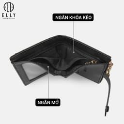 [Tặng hộp 20.10] Ví da nữ ELLY EVH108 ví cầm tay da tổng hợp cao cấp nhiều ngăn thời trang thanh lịch 5