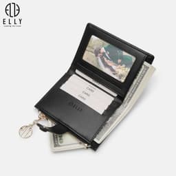 [Tặng hộp 20.10] Ví da nữ ELLY EVH108 ví cầm tay da tổng hợp cao cấp nhiều ngăn thời trang thanh lịch 7