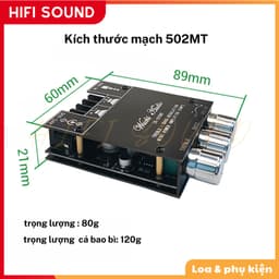 Wuzhi 502MT mạch khuyếch đại âm thanh bluetooth 5.0 2*50W chính hãng Wuzhi từ HiFiSound 4