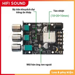 Wuzhi 502MT mạch khuyếch đại âm thanh bluetooth 5.0 2*50W chính hãng Wuzhi từ HiFiSound 3