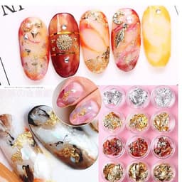 Sét Giấy Nhún, Giấy Bạc 4 Màu Trang Trí Móng NAIL- Sét Giấy Nhún 4
