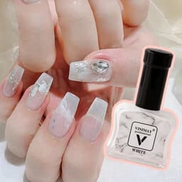 Cồn loang trắng, đen Vinimay chính hãng - loang cồn trang trí móng tay nghệ thuật Trắng Đen 7