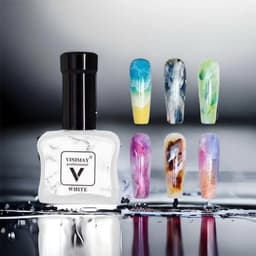 Cồn loang trắng, đen Vinimay chính hãng - loang cồn trang trí móng tay nghệ thuật Trắng Đen 1
