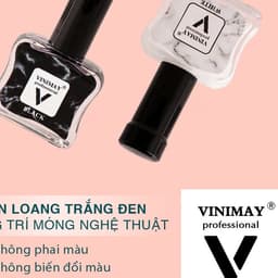 Cồn loang trắng, đen Vinimay chính hãng - loang cồn trang trí móng tay nghệ thuật Trắng Đen 5
