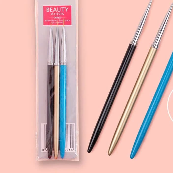 Sét 3 cây cọ nét Beauty - Cọ vẽ chuyên dụng cho dân làm móng