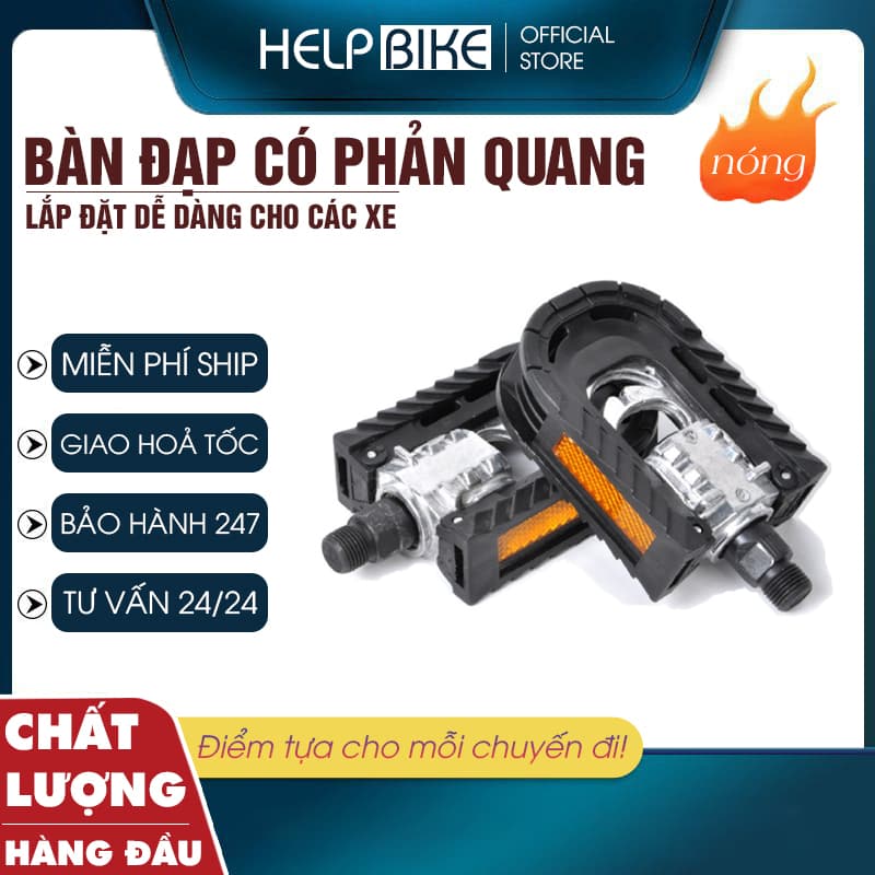 Bàn đạp xe đạp thể thao, Pedan xe đạp nhôm chắc chắn mượt mà BDG02_gai