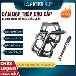 Bàn đạp xe đạp, peldan xe đạp Bikebay 3 vòng bi kín hợp kim nhôm cao cấp Mã BDB 1