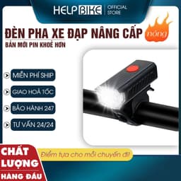 Đèn pha xe đạp thể thao chống nước, Đèn led xe đạp sạc USB siêu sáng DP02 1