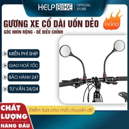 Gương xe đạp, gương xe đạp thể thao CỔ DÀI uốn dẻo GX03 1