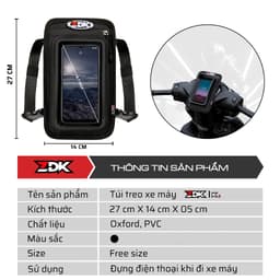 Túi treo đầu xe máy ZDK K5 và túi Mini Javan treo đầu xe máy có vành che nắng chính hãng 8