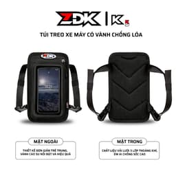 Túi treo đầu xe máy ZDK K5 và túi Mini Javan treo đầu xe máy có vành che nắng chính hãng 9