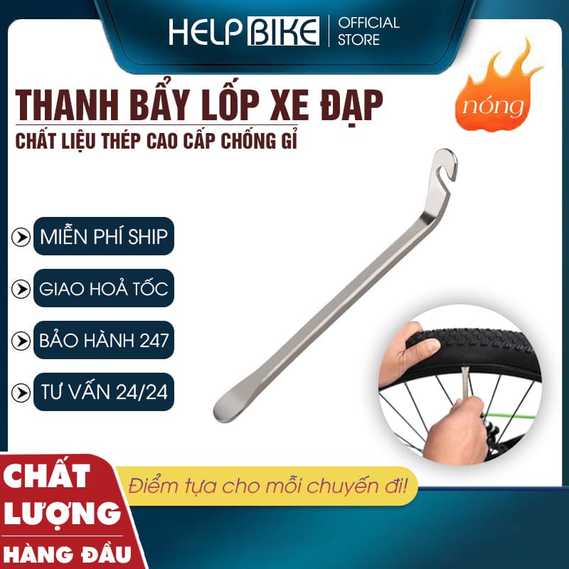 Móc mở lốp xe đạp , Đòn bẩy lốp xe kim loại nhỏ gọn chắc chắn MML