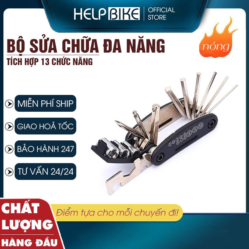 Bộ sửa chữa xe đạp đa năng 13 chức năng dành cho xe đạp thể thao BSC13