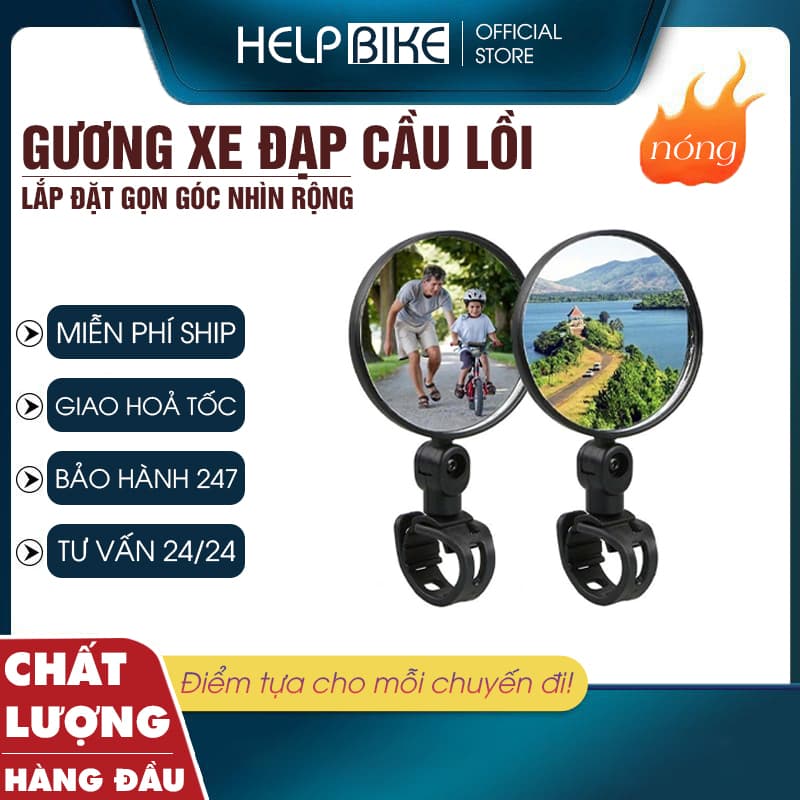 Gương xe đạp, gương chiếu hậu BIKEBAY hàng sịn GX01