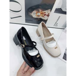 Giày miu đa bóng gót 4 Cm chất da pu mềm mại hàng QC full hộp MS 998-5 1