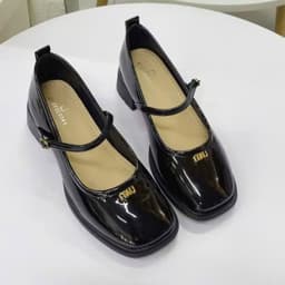 Giày miu đa bóng gót 4 Cm chất da pu mềm mại hàng QC full hộp MS 998-5 4