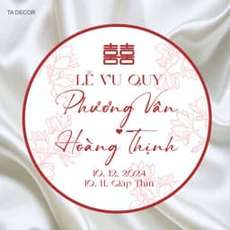 TA 43 - BẢNG TÊN ĐÁM CƯỚI- BẢNG CHÀO KHÁCH- BẢNG WELCOME HOA NỀN ĐỀU TONE ĐỎ TRẮNG 6