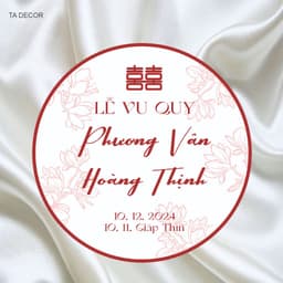 TA 43 - BẢNG TÊN ĐÁM CƯỚI- BẢNG CHÀO KHÁCH- BẢNG WELCOME HOA NỀN ĐỀU TONE ĐỎ TRẮNG 5