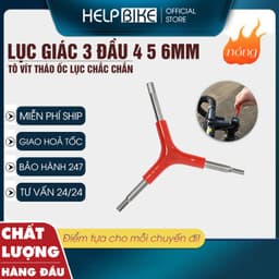 Lục giác 3 đầu 4 5 6mm dạng chữ Y, Bộ lục giác sửa chữa xe đạp chuyên dụng 3 trong 1 - LG3D 1