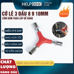 Cờ lê sửa chữa xe đạp 3 đầu 8 9 10mm, Bộ tuýp khẩu sửa chữa xe đạp chữ Y 3 in 1 tiện dụng - CL3D 1