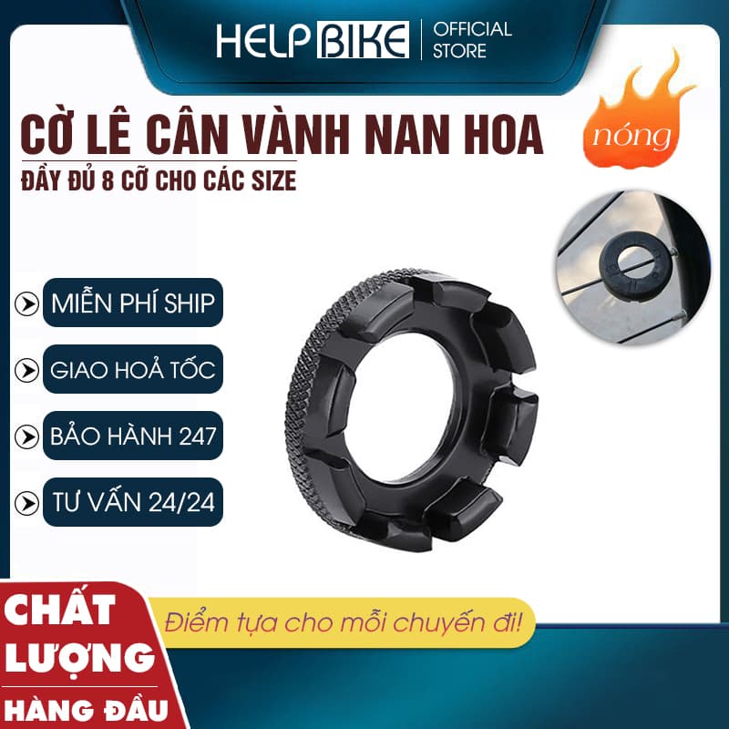 Cờ lê nan hoa điều chỉnh căm xe đạp, Bát cân nan hoa 8 lỗ cân vành xe đạp xe máy tiện lợi - CLNH