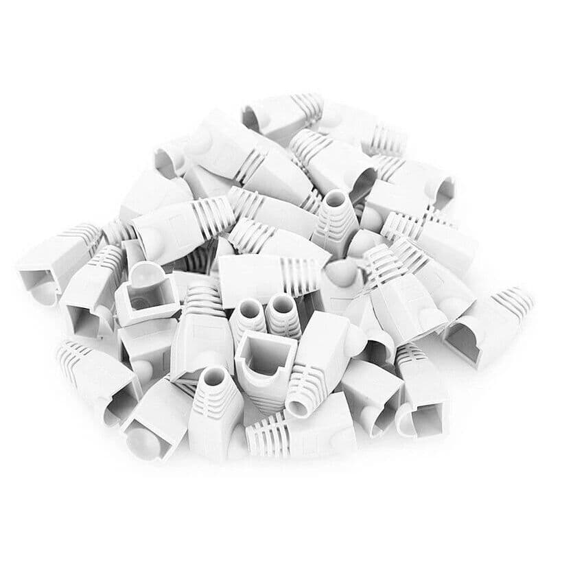 "Đầu Chụp Hạt Mạng RJ45 Cat5/Cat6 - Trắng/Xanh, Chống Gãy Chân, Chất Lượng Cao"
