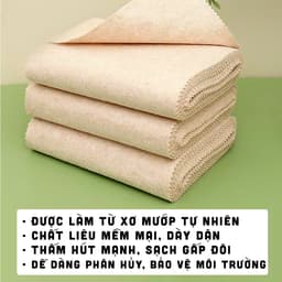 [ MUA 5M TẶNG 1M ] Khăn Lau Xơ Mướp Đa Năng GOCHY. Siêu thấm hút, tách dầu, làm sạch nhà bếp, bàn, tất cả bề mặt 3