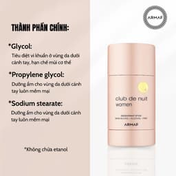 Lăn khử mùi Nữ Armaf Club De Nuit Women 75ml; sang trọng, quyến rũ, ngọt ngào. 4