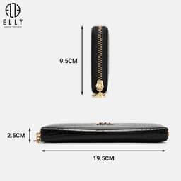 [Tặng hộp 20.10] Ví da nữ ELLY EVH111 ví cầm tay da tổng hợp cao cấp nhiều ngăn thời trang thanh lịch 3