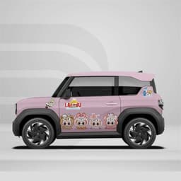 [HỎA TỐC] Tem xe Vf3, decal labubu dán ô tô, sticker labubu chất lượng cao Temxe.Net 2