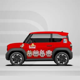 [HỎA TỐC] Tem xe Vf3, decal labubu dán ô tô, sticker labubu chất lượng cao Temxe.Net 5