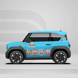 [HỎA TỐC] Tem xe Vf3, decal labubu dán ô tô, sticker labubu chất lượng cao Temxe.Net 8