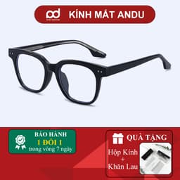 Gọng kính cận thời trang nam nữ ANDU EYEWEAR dáng vuông chống tia UV cốt kim loại 17AD180 1