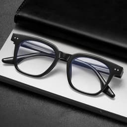 Gọng kính cận thời trang nam nữ ANDU EYEWEAR dáng vuông chống tia UV cốt kim loại 17AD180 2