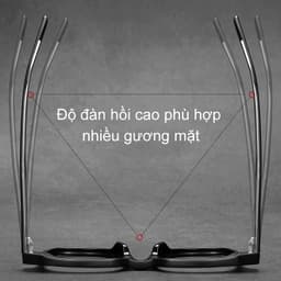 Gọng kính cận thời trang nam nữ ANDU EYEWEAR dáng vuông chống tia UV cốt kim loại 17AD180 8