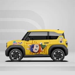 [HỎA TỐC] Sticker Tem Dán Decal Xe VF3  Hoạt Hình Labubu In Hình Theo Yêu Cầu IB Shop Temxe.Net 1