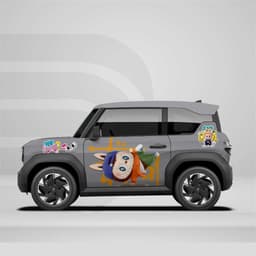 [HỎA TỐC] Sticker Tem Dán Decal Xe VF3  Hoạt Hình Labubu In Hình Theo Yêu Cầu IB Shop Temxe.Net 3
