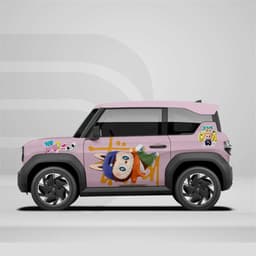 [HỎA TỐC] Sticker Tem Dán Decal Xe VF3  Hoạt Hình Labubu In Hình Theo Yêu Cầu IB Shop Temxe.Net 7