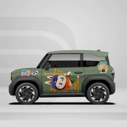[HỎA TỐC] Sticker Tem Dán Decal Xe VF3  Hoạt Hình Labubu In Hình Theo Yêu Cầu IB Shop Temxe.Net 4