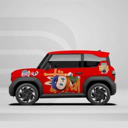 [HỎA TỐC] Sticker Tem Dán Decal Xe VF3  Hoạt Hình Labubu In Hình Theo Yêu Cầu IB Shop Temxe.Net 2