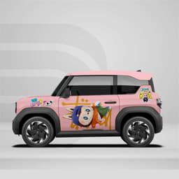 [HỎA TỐC] Sticker Tem Dán Decal Xe VF3  Hoạt Hình Labubu In Hình Theo Yêu Cầu IB Shop Temxe.Net 6