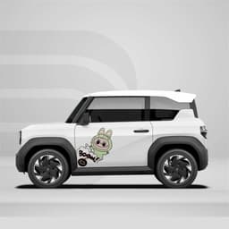 [HỎA TỐC] Sticker Tem Dán Xe VF3 Hình Labubu - Decal ô tô chống xước chất lượng cao Temxe.Net 8