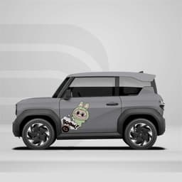 [HỎA TỐC] Sticker Tem Dán Xe VF3 Hình Labubu - Decal ô tô chống xước chất lượng cao Temxe.Net 3